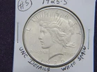 1925-S Peace Silver Dollar UNC details stained white
