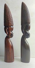 Two Carved Hardwood African Figures
