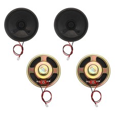 4 Pcs 8 Ohm Small Speaker, 0.5W 57mm OD Metal Shell Round Magnet Tiny Speaker