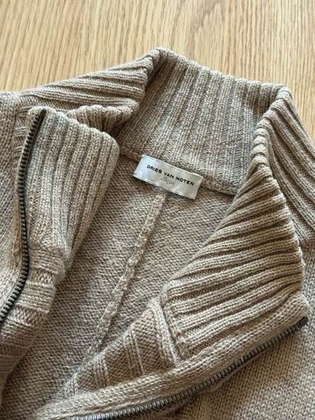 Men Dries Van Noten Sweater Beige 40