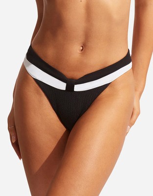 Seafolly Slice of Splice Spliced Banded Bikini Pant