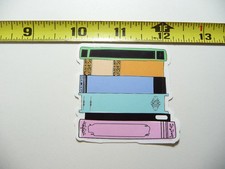STACK 6 BOOKS SMALL STICKER DECAL READING NOVEL LIBRARY STORY FUNNY