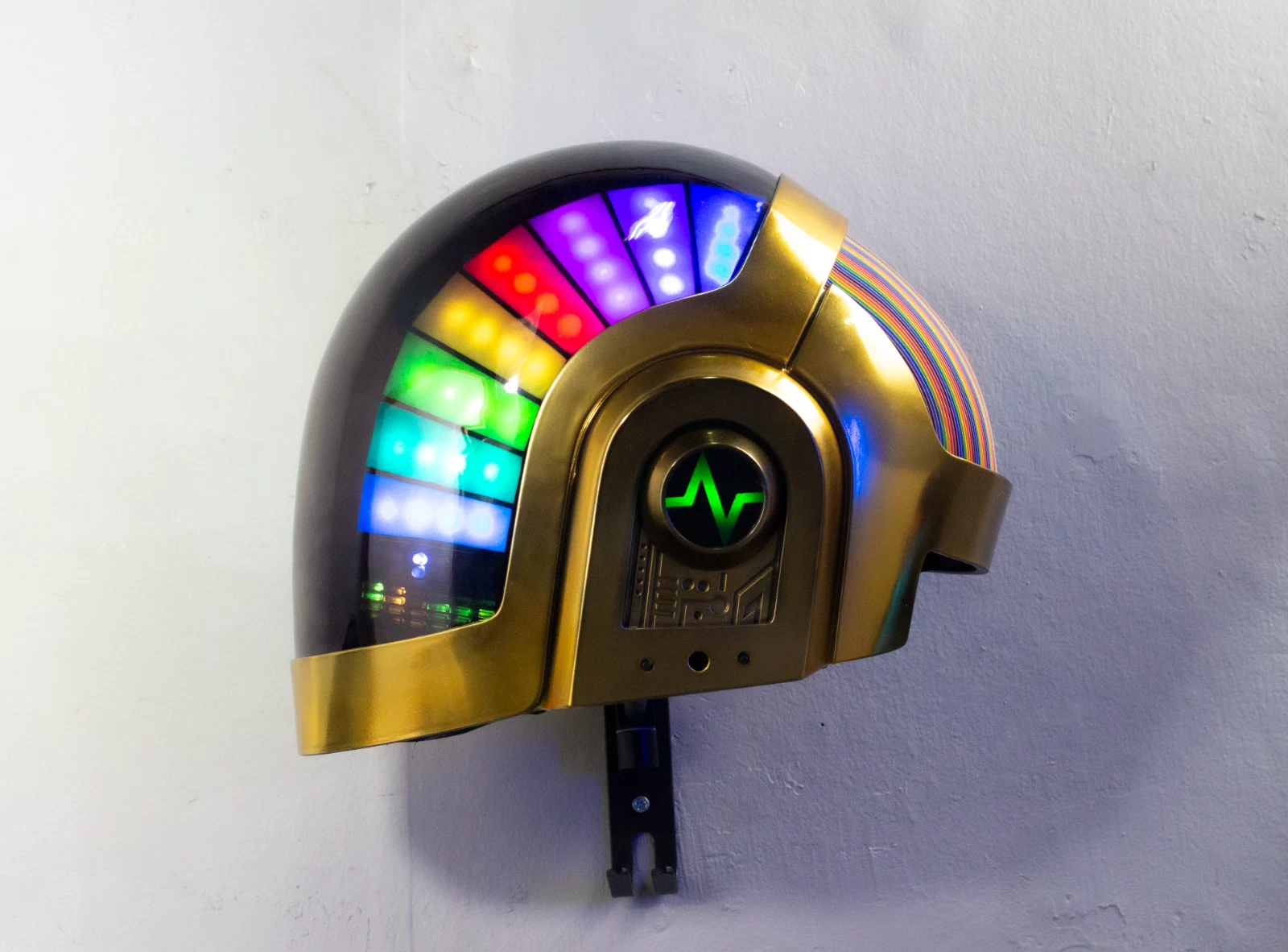 Daft Punk Helmet - Guy Manuel - Golden replica with RGB LED lights