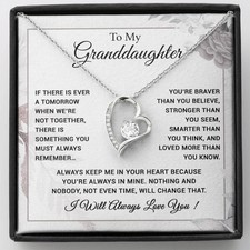 To My Granddaughter Necklace, Xmas Birthday Gift For Granddaughter from Grandma
