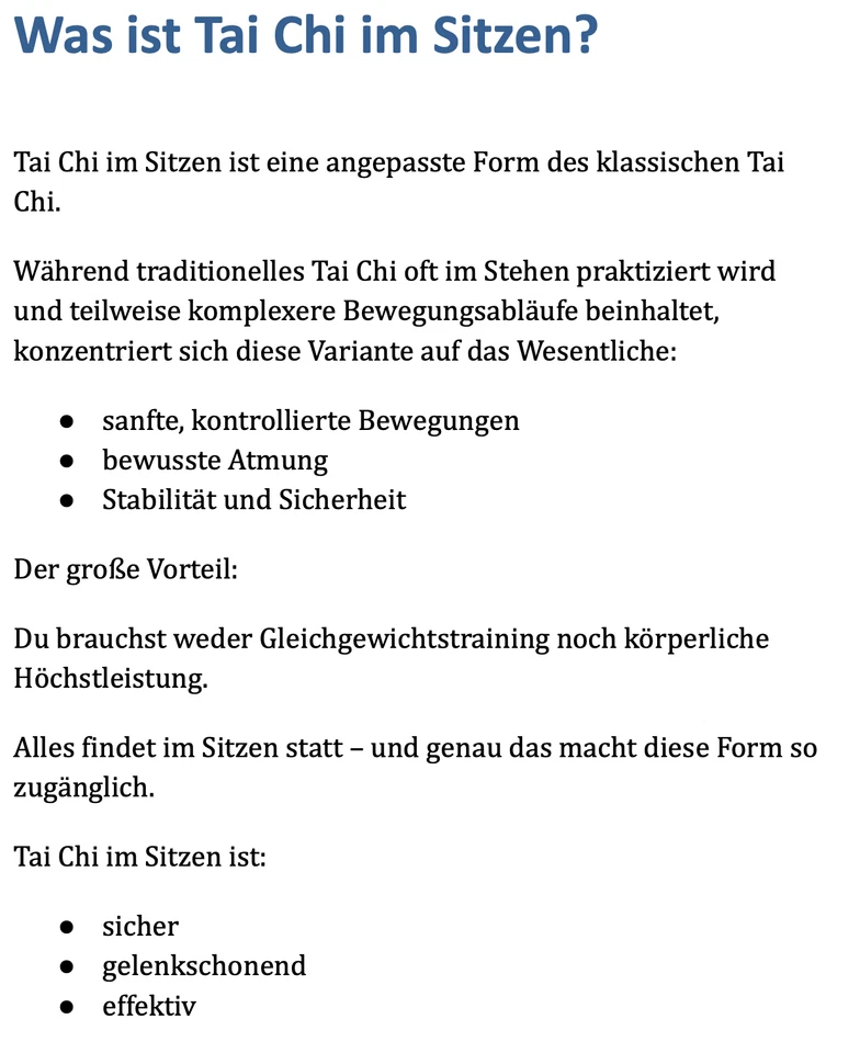 Schmerzfrei & beweglich – Tai Chi im Sitzen für Senioren (30 Übungen) / PDF - Bild 4 von 4