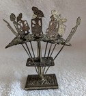 Unique Antique hor d'oeuvres 8 in set with brass holder Egyptian Design? — photo 1