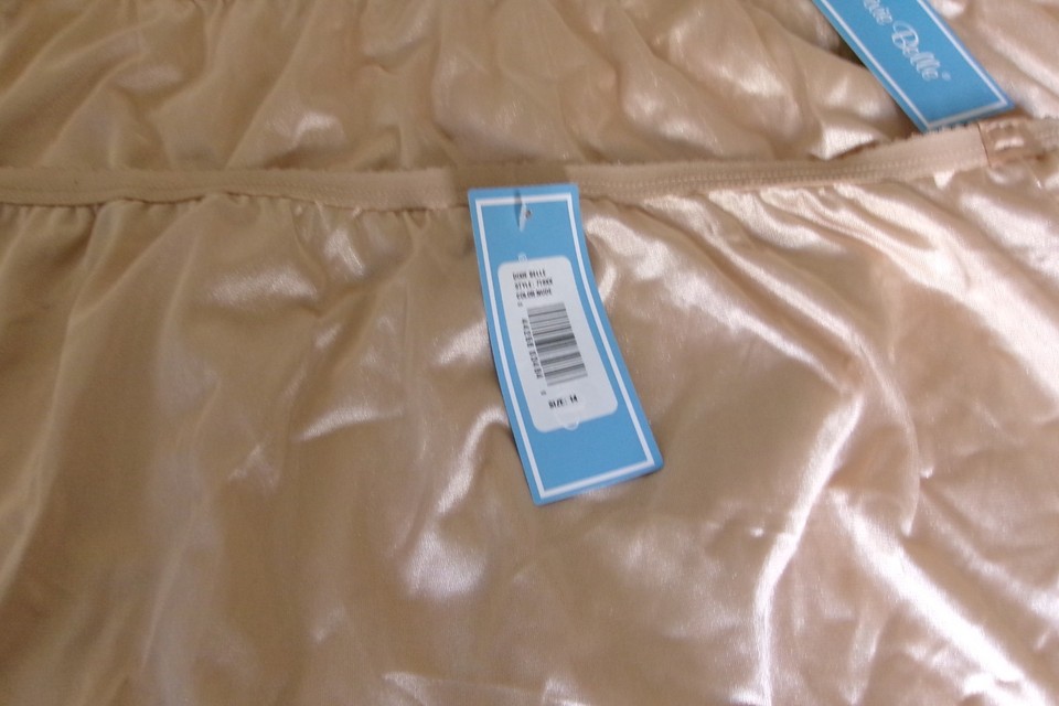 2 Dixie Belle by Velrose Full cut scalloped trim Briefs Style 719 Nude Size 14 | eBay