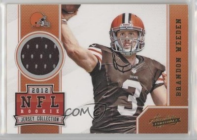 2012 Panini Absolute NFL Rookie Jersey Collection Brandon Weeden #5 RC 0a1