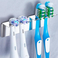 Toothbrush Holder, Electric Toothbrush Head Holder Wall Mounted Non Screw, Metal