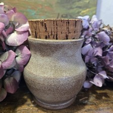 Superbe Pot En Grès 1980 Vintage Hauteur 9.5 Cm Sur 9 Cm De Large