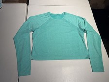 FIGS Shirt Women&rsquo;s XXL Salta Seamless Long Sleeve Scrubs Crop Top Teal Turquoise