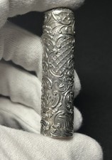 800 Silber Flakon Jugendstil Floral Antik