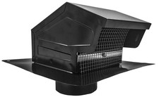 Galvanized Steel Roof Vent Cap with Damper  Removable Screen Discontinued