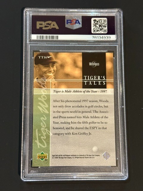 2001 Upper Deck Golf Set of 5! Tiger Woods(4) and Sergio Garcia(1)! All PSA 9's! view 11