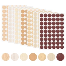 7 Sheets Screw Hole Stickers 21mm 54 in 1 Hole Cover, 7 Colors