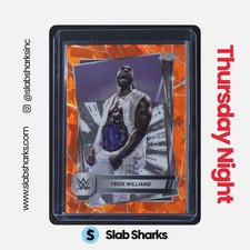 2025 TOPPS CHROME SAPPHIRE WWE #15 TRICK WILLIAMS ORANGE REFRACTOR /25