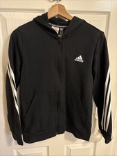 Image of Black Adidas Hoodie Teen Size 13-14 Years