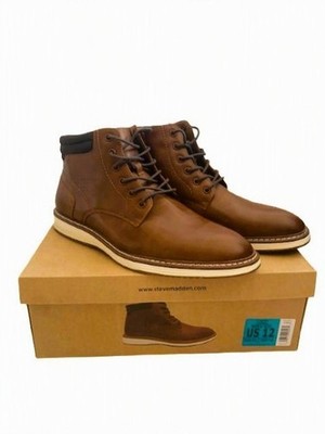 Steve Madden Men's Chukka P-JELEN Boots -COGNAC - NEW