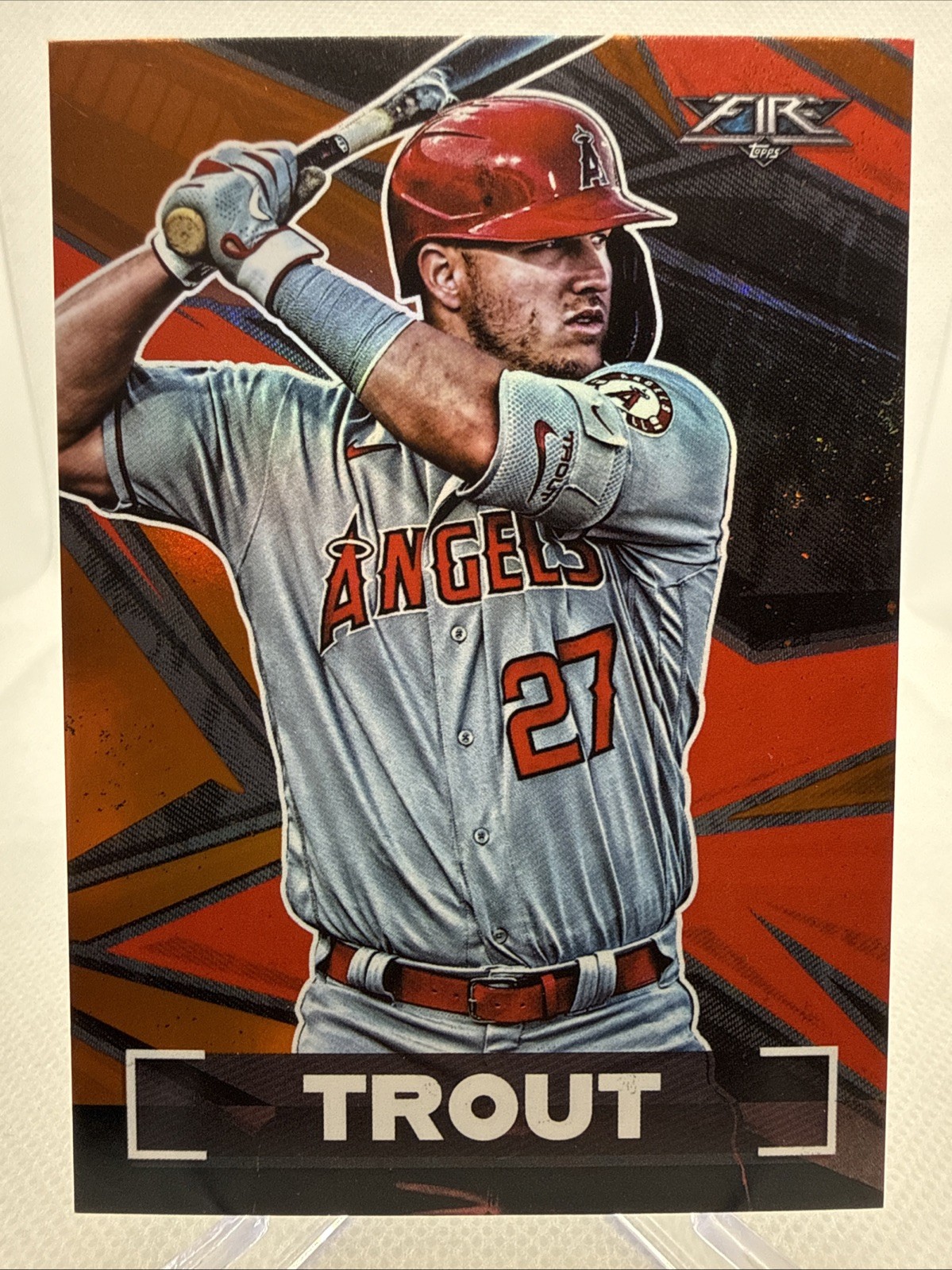 2021 Topps Fire - Mike Trout #1 Orange /299
