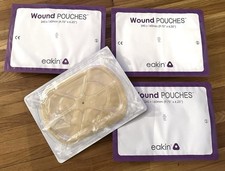 LOT Of 4 - ConvaTec 839264 Eakin 9.7" x 6.3" Wound Pouches Remote Drainage New