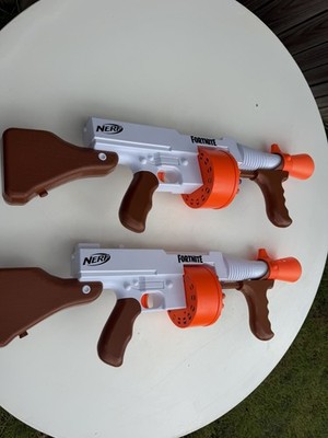2 NERF Fortnite Dart Blaster Gun - White, Orange & Brown