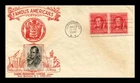 US COVER JAMES FENIMORE COOPER FAMOUS AMERICANS FDC CROSBY PHOTO CACHET