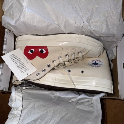 Converse Comme Des Garcons Play X Chuck 70 High Milk 2023 A08792C Size 6.5M/8.5W