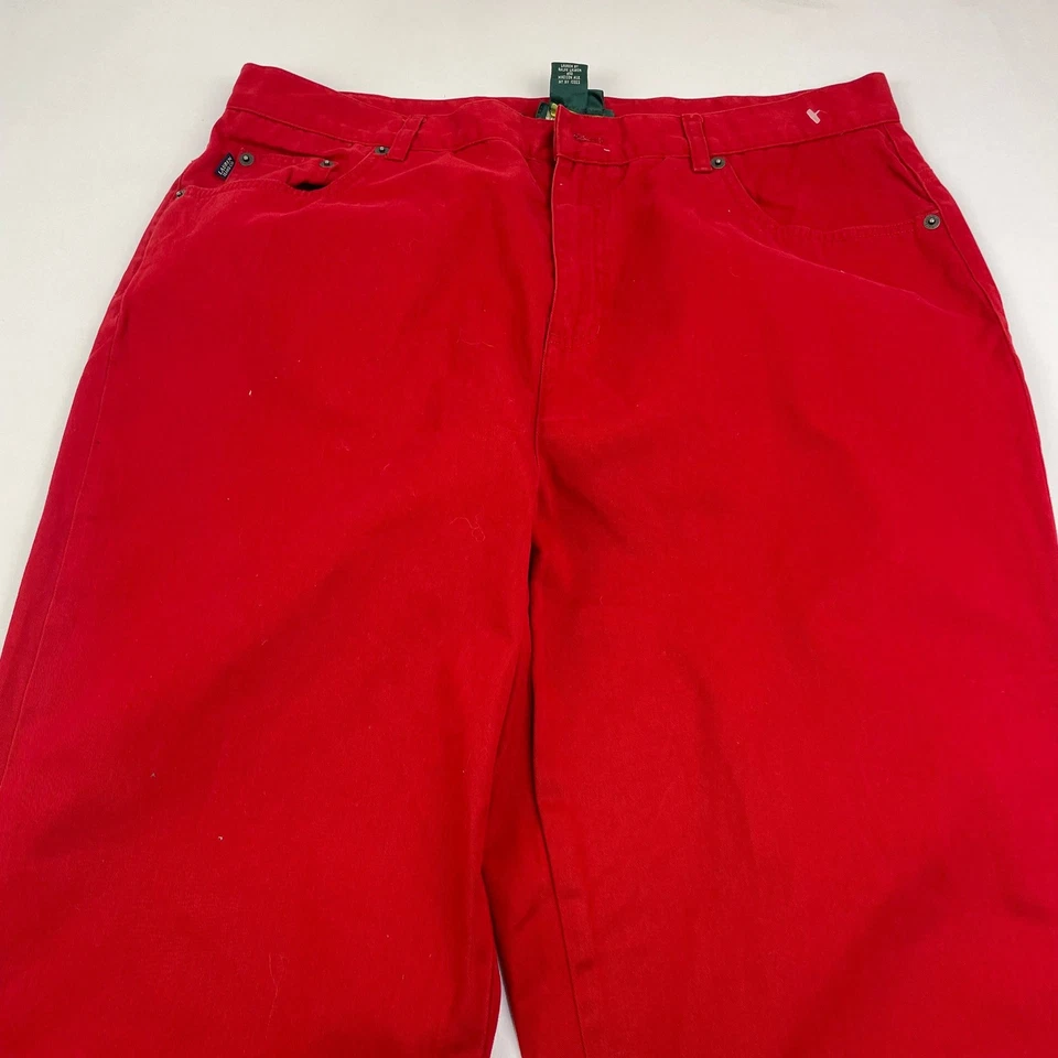 Ralph Lauren Trousers Straight Leg Bright Red Women's 16W - Image 3 of 4