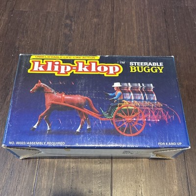 Vintage 80s Klip-Klop Steerable Buggy Toy