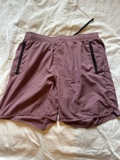 Men s Purple RVCA Athletic Activewear Shorts Drawstring Pockets M