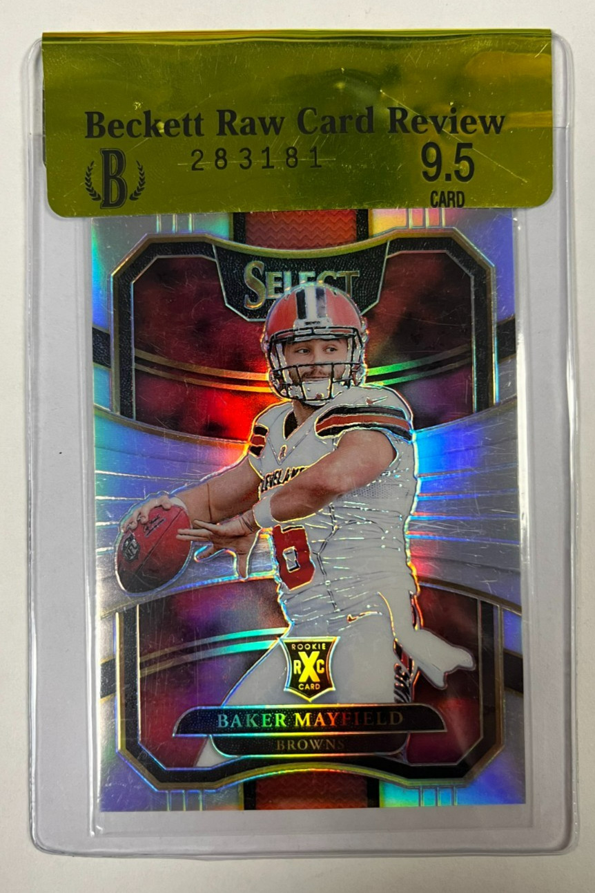 2017 Panini Select Baker Mayfield Silver Prizm XRC # 301 Beckett Raw Graded 9.5
