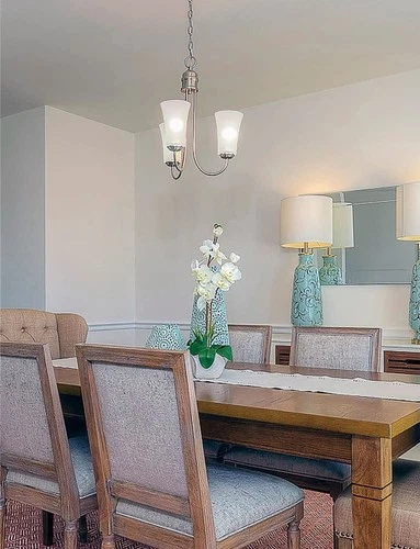 Logan 3 Light Small Chandelier with Satin Nickel Finish - Picture 2 of 2