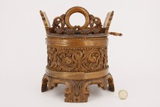 Meisterwerk Norwegische Volkskunst Bernsteineimer Butterfass 19.Jahrhundert