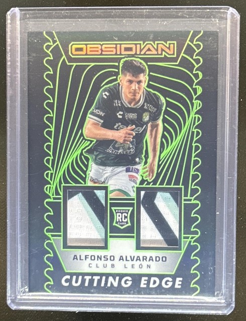 2025-26 Obsidian Alfonso Alvarado Cutting Edge Patch Electric Etch Green #/5