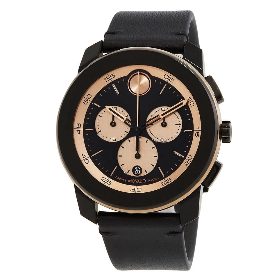 Movado Bold TR90 Chronograph Quartz Black Dial Men's Watch 3601114