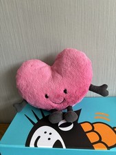Jellycat Amuseables Large Pink Heart BNWT Displayed Only Brand New With Tags