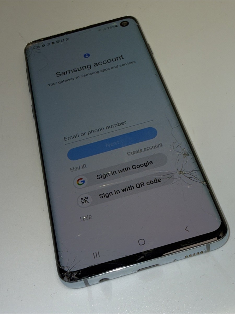 Samsung Galaxy S10 128gb - CRACKED GLASS / AS IS / FOR PARTS / | eBay