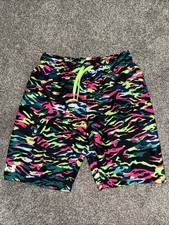Boys Under Armour Mesh Camouflage Mesh Lined Board Shorts Swim Trunks Size M