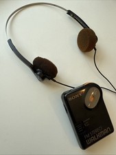 Vtg Sony Walkman SRF-36 FM Stereo Radio TRH-2 Headphones -WM Itself Works Great
