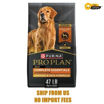 Purina Pro Plan Complete Essentials Shredded Blend Chicken and Rice Dry Dog Food