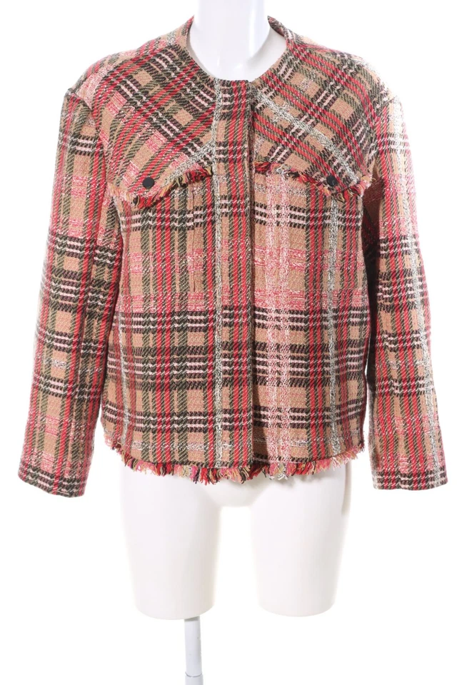 MANGO SUIT Chaqueta de entretiempo Mujeres Chaqueta Talla EU 40 rojo-nude-marrón - Imagen 4 de 4