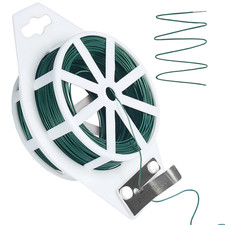 Green Floral Wire, 328 Feet 22 Gauge Soft Craft Florist Wire with Built-In Cutte