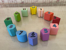 Melissa  Doug Wood Shape Sorting Clock Replacement - Set of 12 Pieces