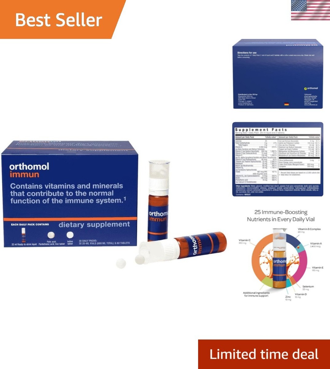 Orthomol Immun - German-Made Multivitamin Vials for Immune