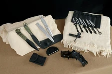 Ninja Tactical Throwing Knife Set + Survival Tools Bundle