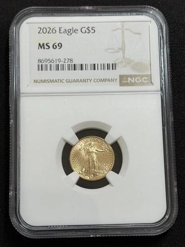 2026 Liberty Eagle G$5 - MS69 NGC - 1/10th Oz Fine Gold