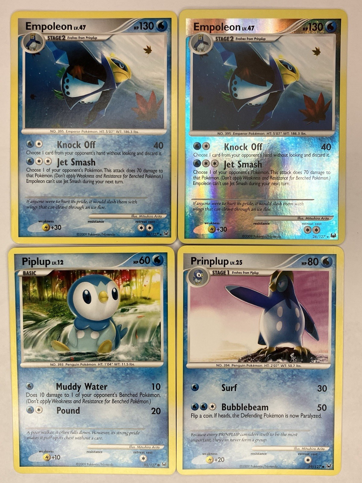 Empoleon Prinplup Piplup Platinum 26 59 85/127 Pokemon TCG Reverse Holo