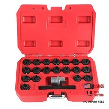 22pcs Wheel Lock Lug Nuts Removal Set - Automotive Wheel Anti-Theft Screws