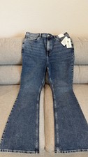 Dickies Juniors Flare Jeans Blue Medium Wash ...