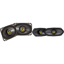 Kicker 50CSC4104 - 4x10" Drop-In Coaxial Speakers w/ 46CSC464 4x6" Coaxial Bu...